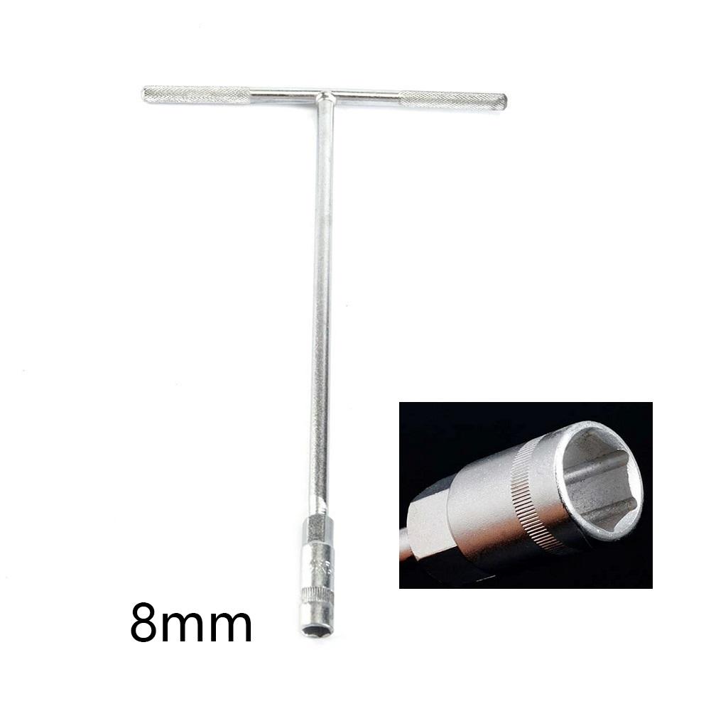 1 Stück T-Griff-Steckschlüsselschlüssel 8 Größen 6-19 mm Metrisch T-Griff-Schlüssel Sechskant Multifunktional Manuell Abnehmbar Reparatur Handwerkzeug