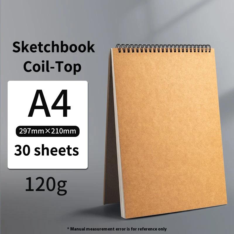 A3/A4//A5/8k/16k Skizzenbücher zum Zeichnen Skizzierpapierblock Innen Leer Zeichnen Graffiti Kunstbedarf 120g 160g Spiralbindung Notizbuch