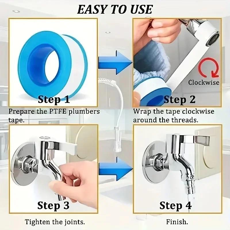 Repair Tools Adhesive Sealant 10/20/30 Pack Sealing Tape Thread Seal Waterproof Leakproof Tape Duct Tape Plumbing Accessories