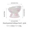 1pc Elevated Ceramic Cat Bowl with Embossed Bow, Raised Pet Food Water Bowl for Cats & Small Dogs