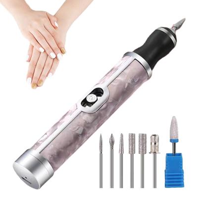 Professional Electric Nail Drill Machine Cordless Rechargeable 4 Speed Portable Efile for Thick Toenails Home Salon