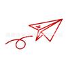 Paper Airplane Decal for Cars, Motorcycles, and Camping Gear