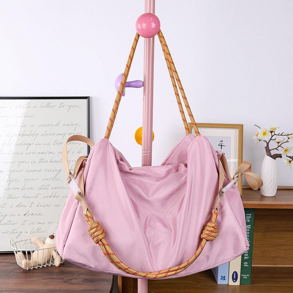Casual Nylon Canvas Shoulder Bag Large Capapcity Zipper Close Tote Bag Soft Waterproof Travel Bag Women Bag