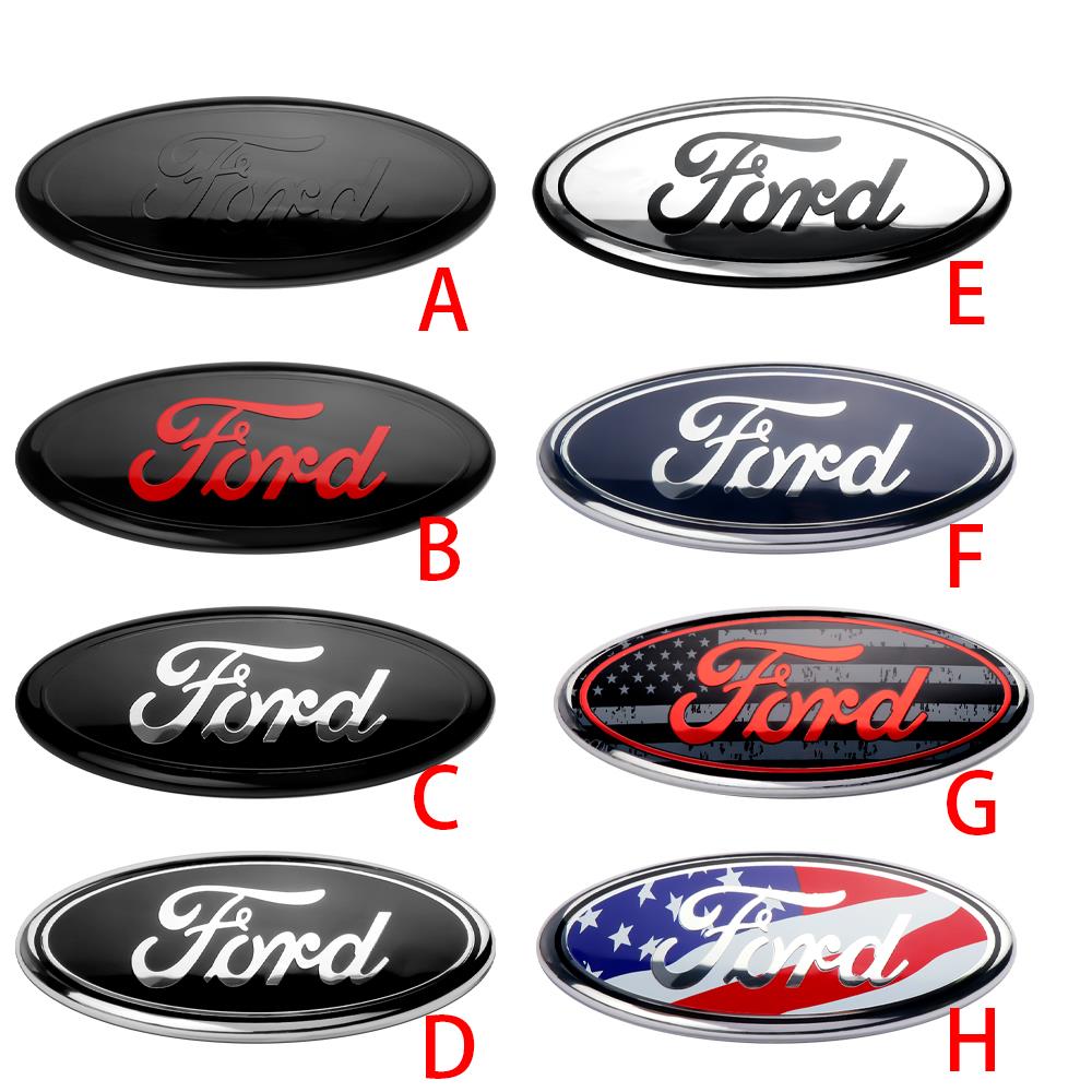 Car Emblem Front Hood Rear Trunk Sticker Decoration Badge Accessories For Ford Ranger Mustang Kuga Mondeo Fiesta Mk2 Mk3 ST-Line