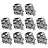 10Pcs Paracord Beads Metal Skull Pendant Buckle 4.5mm Hole for Knife Lanyards DIY Tool