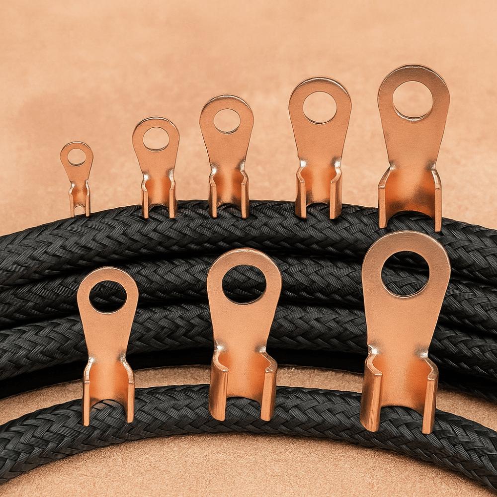 OT Type Crimp Terminals Solid Copper Binding Post Connector Open Mouth Cable  Crimping Application