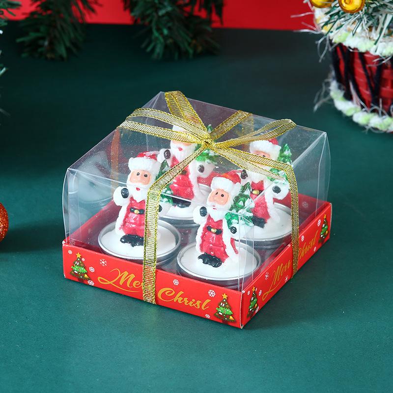 New Christmas Candle Set Souvenir Venue Decoration Small Ornaments Atmosphere Candle Light Small Gift