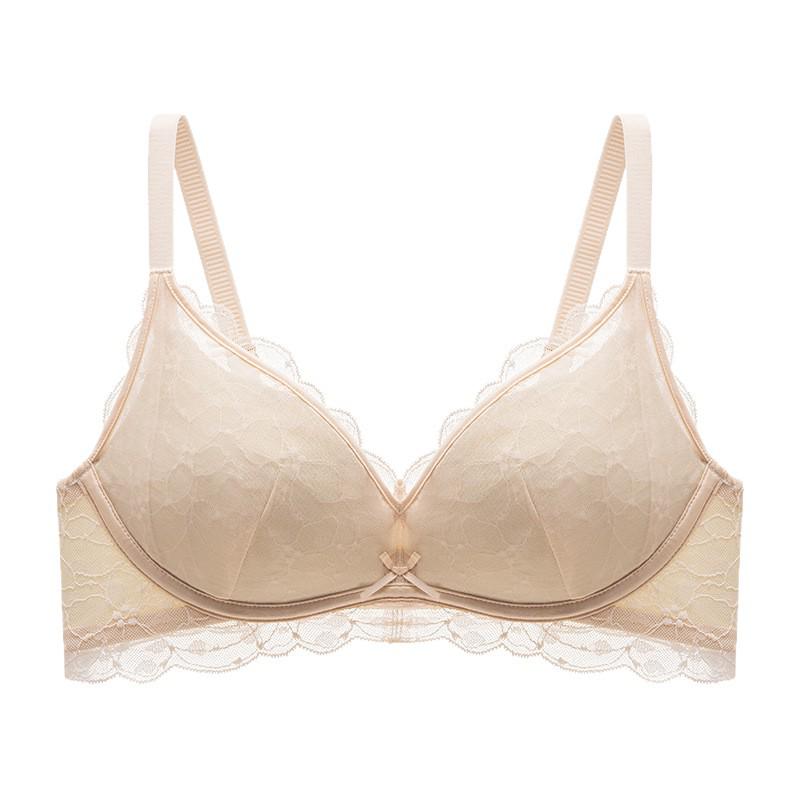 Romantischer Push-Up-BH aus französischer Spitze: Bequemes, Anti-Hänge-, Drahtloses Design für Teenager