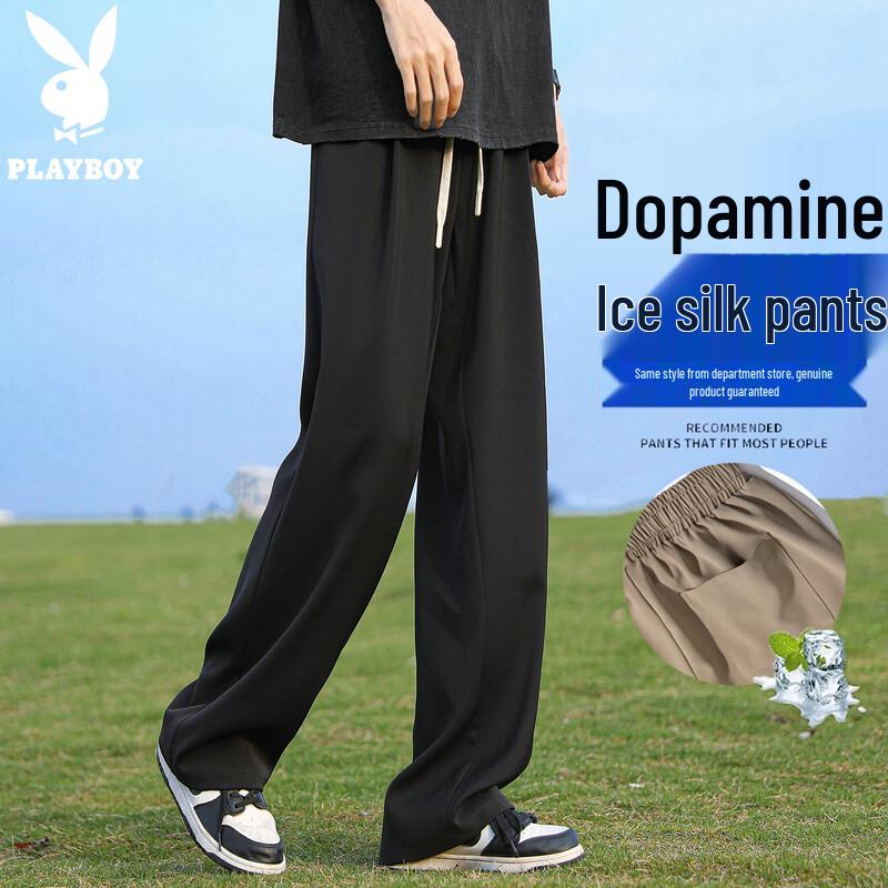 

Playboy Men s Summer Loose Straight Casual Pants L