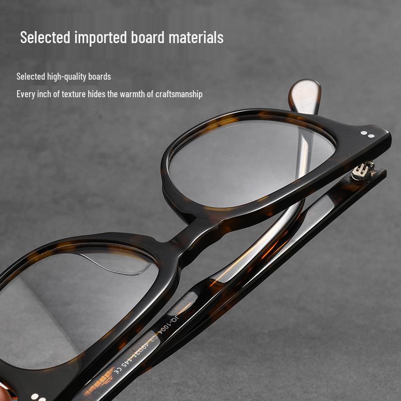 JQ1004 Tortoiseshell Retro Acetate Unisex Prescription Glasses Frame - High-End Design