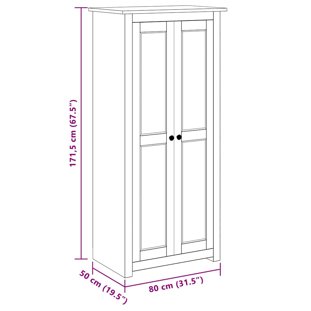 Armadio 80 x 50 x 171,5 cm Legno di Pino Panama