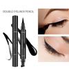 Fashion Double-Headed Stamps Eye Liner Quick Dry Waterproof Black Liquid Eyeliner Pencil Makeup Tool