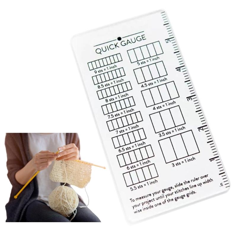 Plastic Knitting Gauge Ruler For Quick Stitching And Row Measurement Crafting Tool For Crochet Knitters And Yarn Enthusiasts