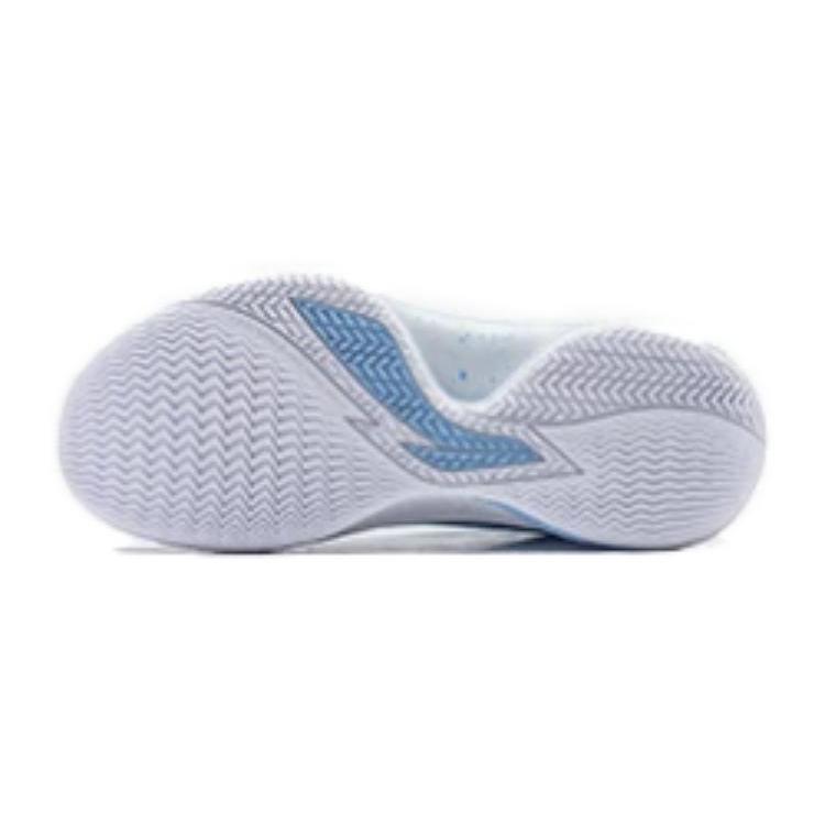 Li Ning Comfortable Slip Resistant Abrasion Resistant Low Top Basketball Shoes Men's White Blue ABPU001-3
