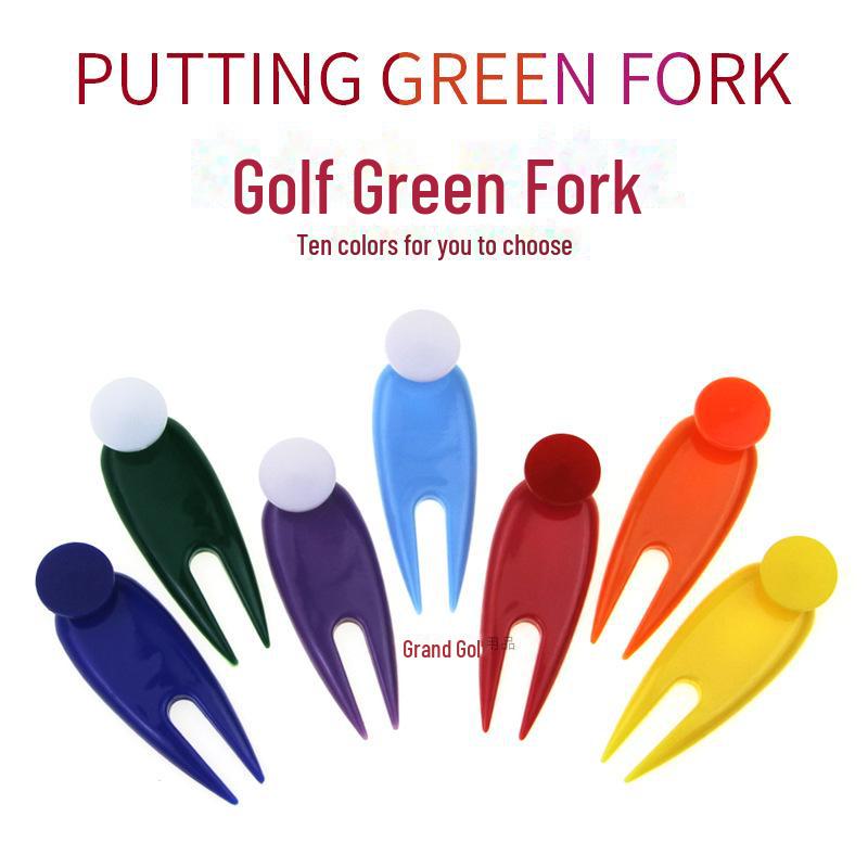 Golf Green Fork Ball Mark Repair Tool - Plastic Turf and Fairway Repair Fork