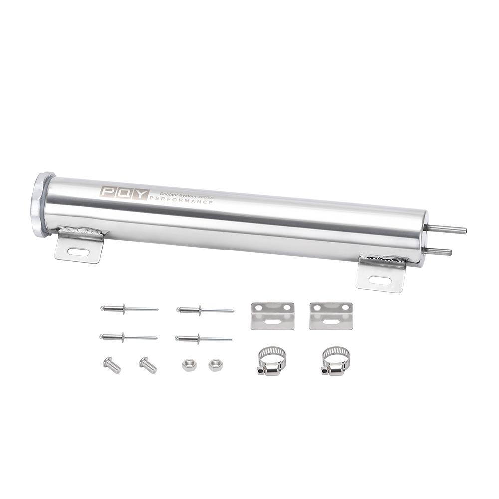 2"x13" rustfritt stål radiator overløpstank flaskefangerboks Bilmodifikasjon Radiatorkjøling