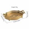 Engraving Brass Fruit Tray,Retro Exquisite European Household Portable Food Plate ,Snack Plate Home Table Wedding Decoration
