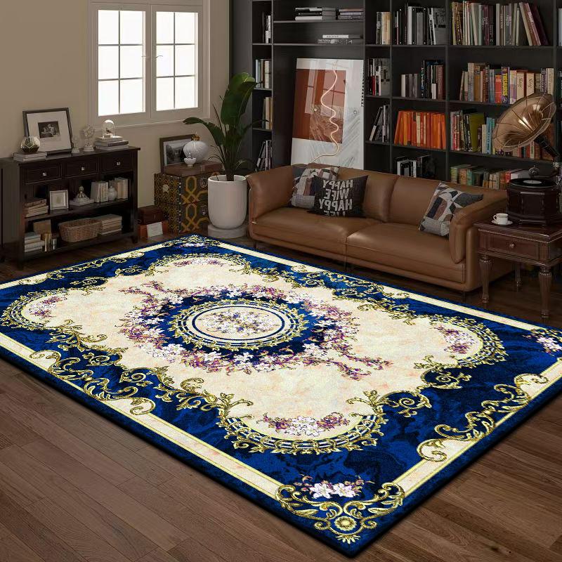 Koberec do obývacího pokoje Evropský styl Velký rozměr Podložka pod konferenční stolky Protiskluzová Pokojová dekorace Estetický koberec do ložnice Praní v pračce