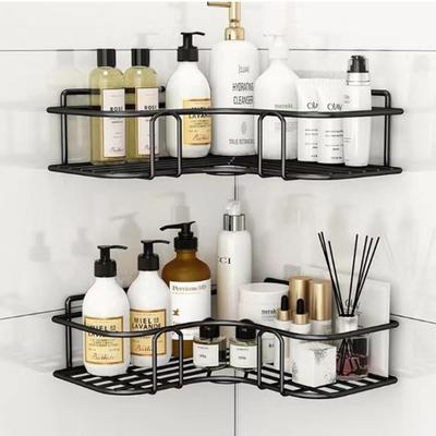 Toilettenregal Badezimmerregal Bohrfreies Eckregal Duschwandregalhalter Badezimmerzubehör Organizer Shampoo