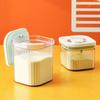 Plastic Grains Storage Jar Stripe Pattern Milk Powder Can Food Sealing Jar  Home