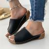 2025 Spring and Summer New Slippery Women's Comfortable Slope Heel Thick Sole Simple and Casual External Wearing Slippers