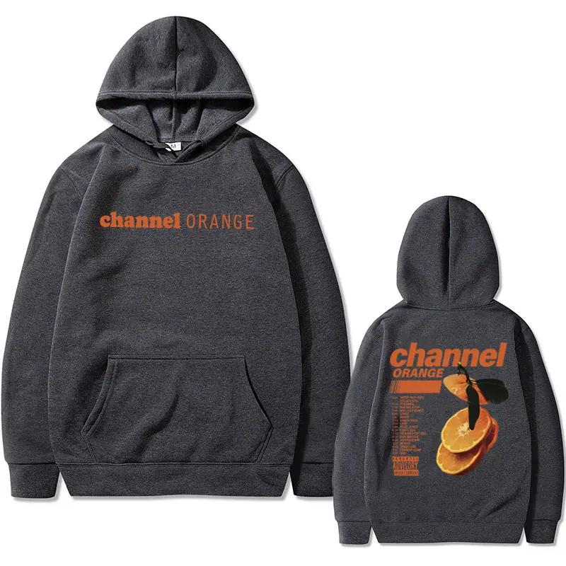 Rapper Frank Channel Orange Pattern Hoodie Ocean Leisure Sports Shirt Gold Hip Hop Retro Hoodie Men's Fashion Street Wear