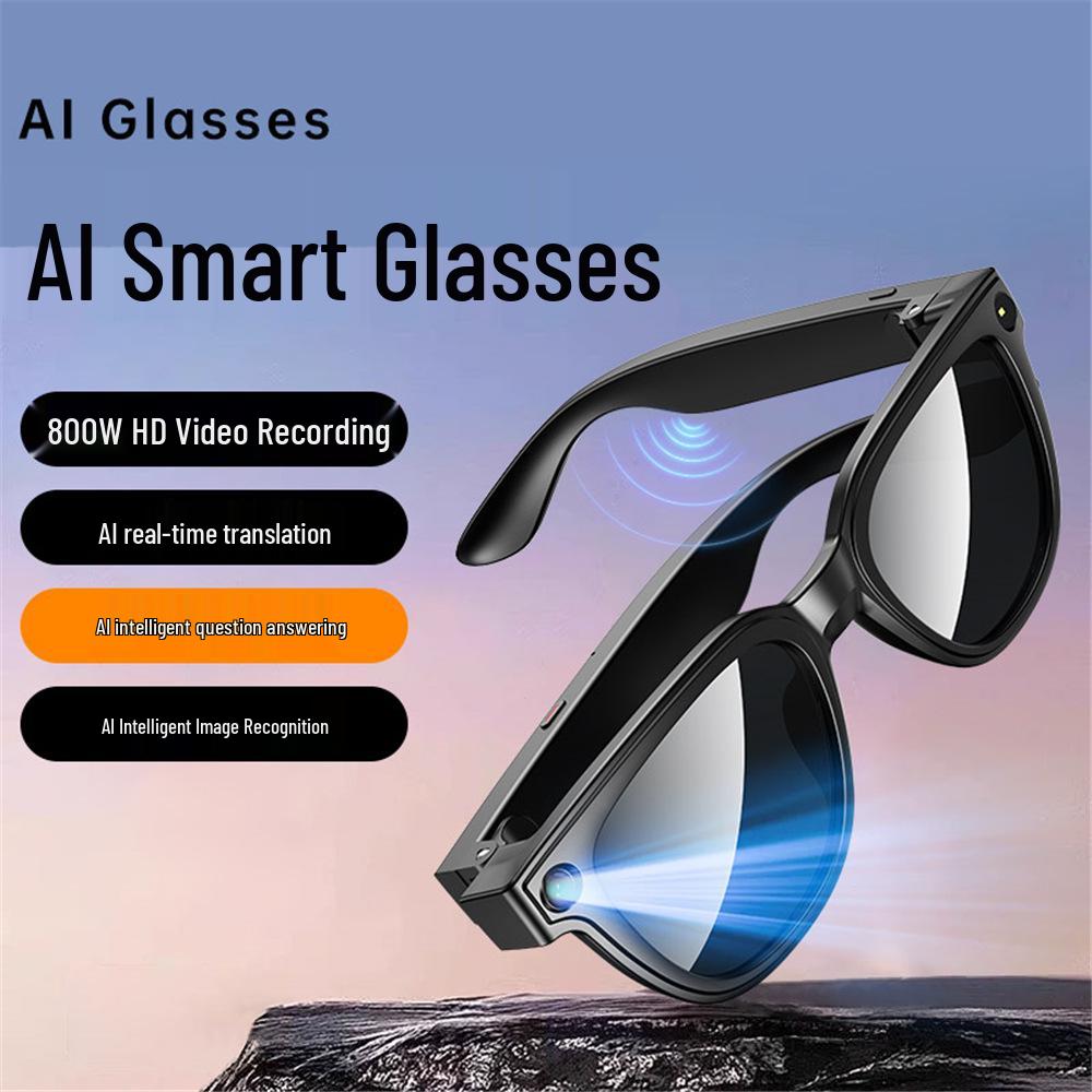 Cross M8 Smart Glasses: Bluetooth Calling, AI Translation, Object Recognition, Music, Detachable Lenses.