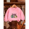 European Size Unique Stylish Print Pattern,Comfortable And Easy Spring And Autumn Lightweight Sweatshirt for Baby  with a Versatile Round Neck