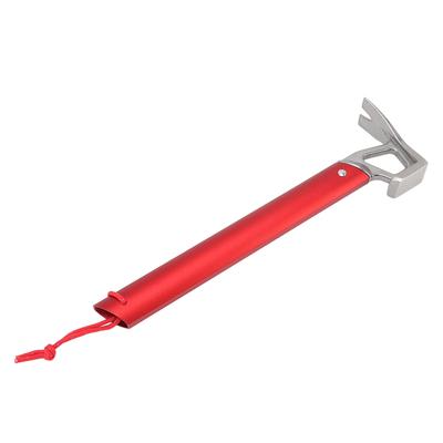 Camping Hammer Stainless Steel Ox Horn Head Aluminum Handle Large Resistance Tent Stake Hammer for Camping Outdoor