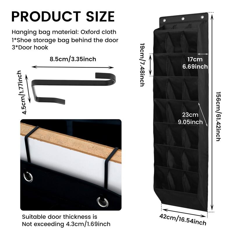 24-grid wall shoe storage rack door shoe storage rack closet door storage rack boot storage rack for home shoe storage