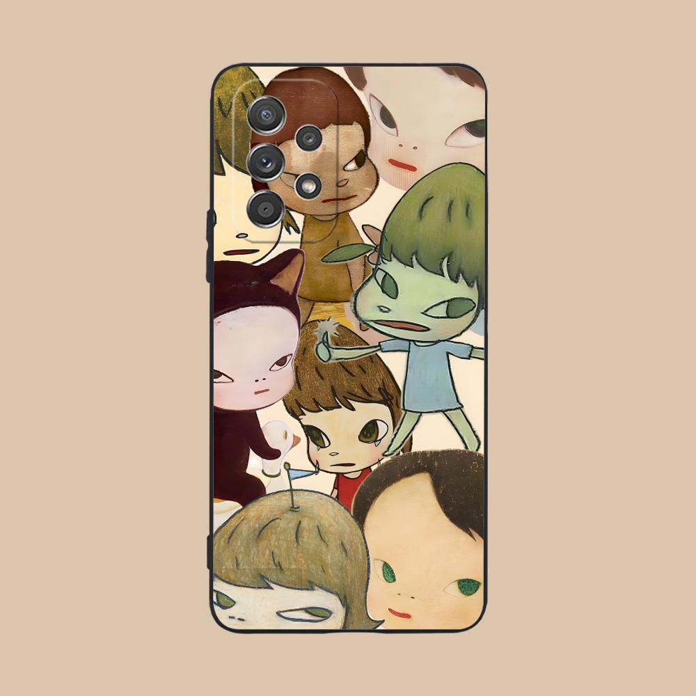 Anime Yoshitomo Nara Phone Case for Samsung Galaxy M55 54 42 35 34 33 32 23 22 15 14 13 12 F55 5G Colorful Cover Pretty Cover