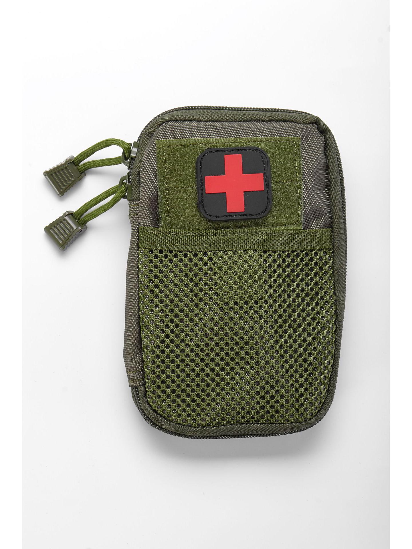 

Поясная портативная медицинская сумка: Компактная сумка Molle для оказания первой помощи и хранения для улицы армия зеленый