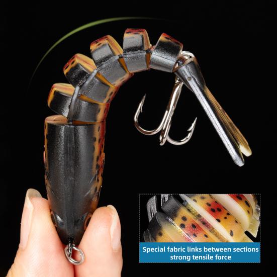 5Pcs Bionic Swimming Baits with Treble Hooks Realistic Looking Bright