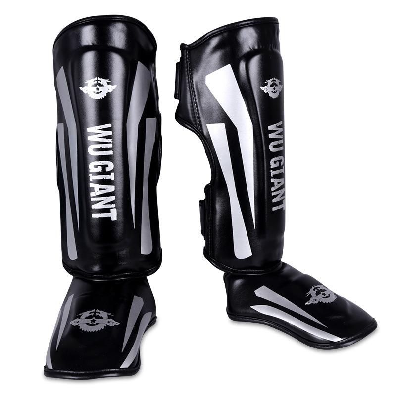 Thickened Sanda Shin Guards for Martial Arts Training Combat Sports, and Fitness - Toe and Shin Protection