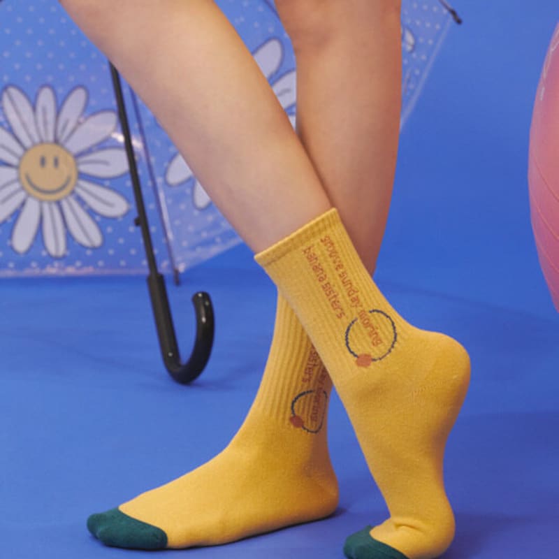 Bananasisters Daily Crew Socks Groove 3color