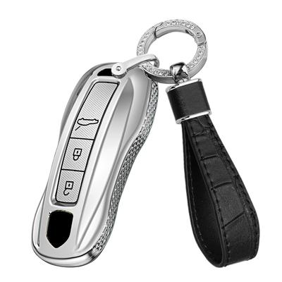 TECART Porsche Exclusive Schlüsselhülle, Schlüsselabdeckung, Schlüsselanhänger, Kompatibel mit Porsche, Carrera, Cayenne,
