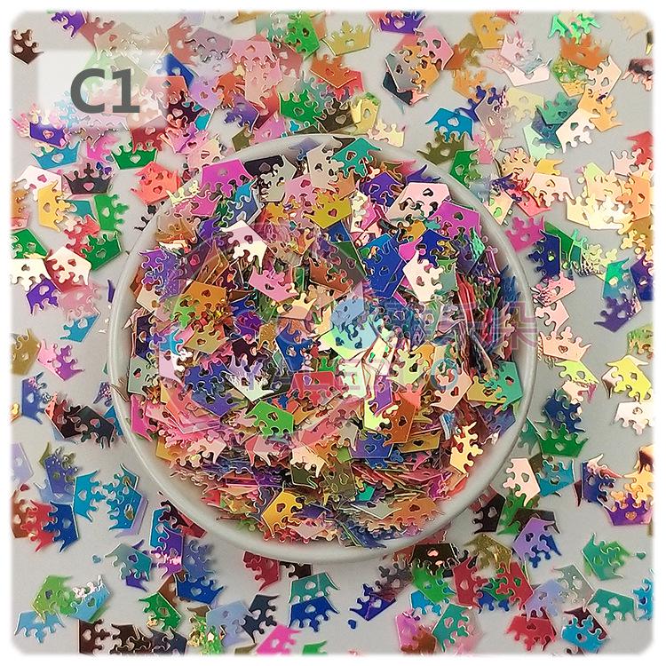 Yaleduo Crown PVC Sequin Carnival Costume Headwear Accessories