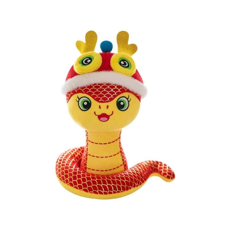 

Plush Snake Doll for Chinese New Year Traditional Chinese Zodiacal Doll Symbol of Wisdoms Prosperities for Home Decors