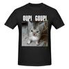 Unisex Oupi Goupi Cat Meme T Shirt Vintage Plus Size Cotton Crewneck Sleeve Tshirt