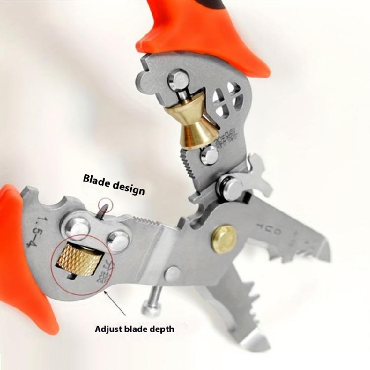 Heavy Duty 10 In 1 Function Electrical Wire Stripper Plier Cord Cutting For Safe Insulation Removal And Fatigue Control