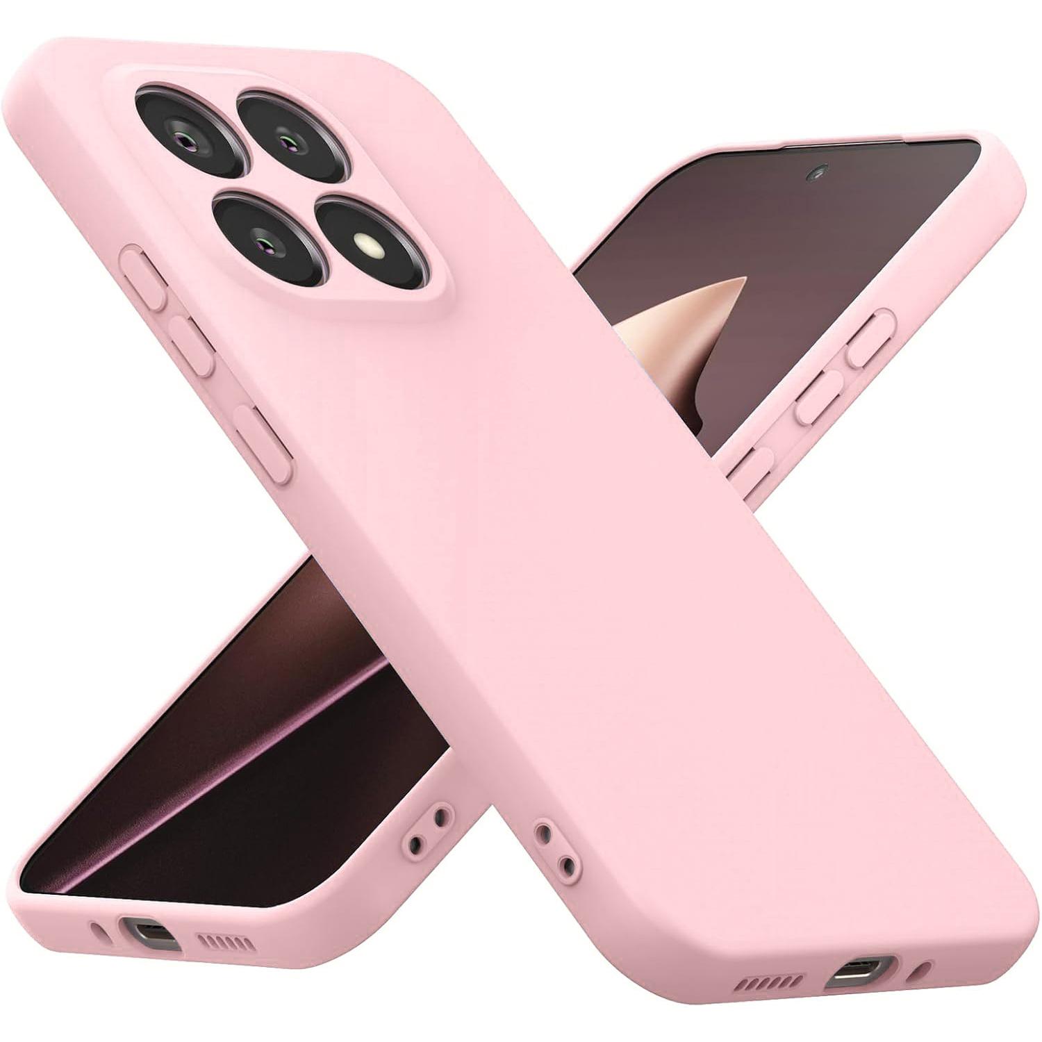 

М який рідкий силіконовий чохол для телефону Xiaomi 15T / 15T Pro Протиударний чохол Xiaomi 15T Pro рожевий