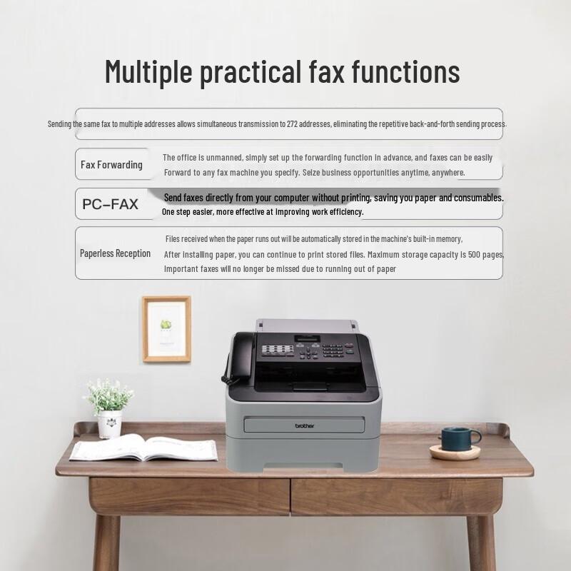 Brother FAX-2890 A4 Black and White Laser Multifunction Fax Machine