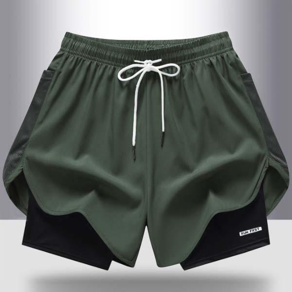 

Women s Summer Quick-Dry Breathable Yoga Shorts with Faux Two-Piece Design Extra Small