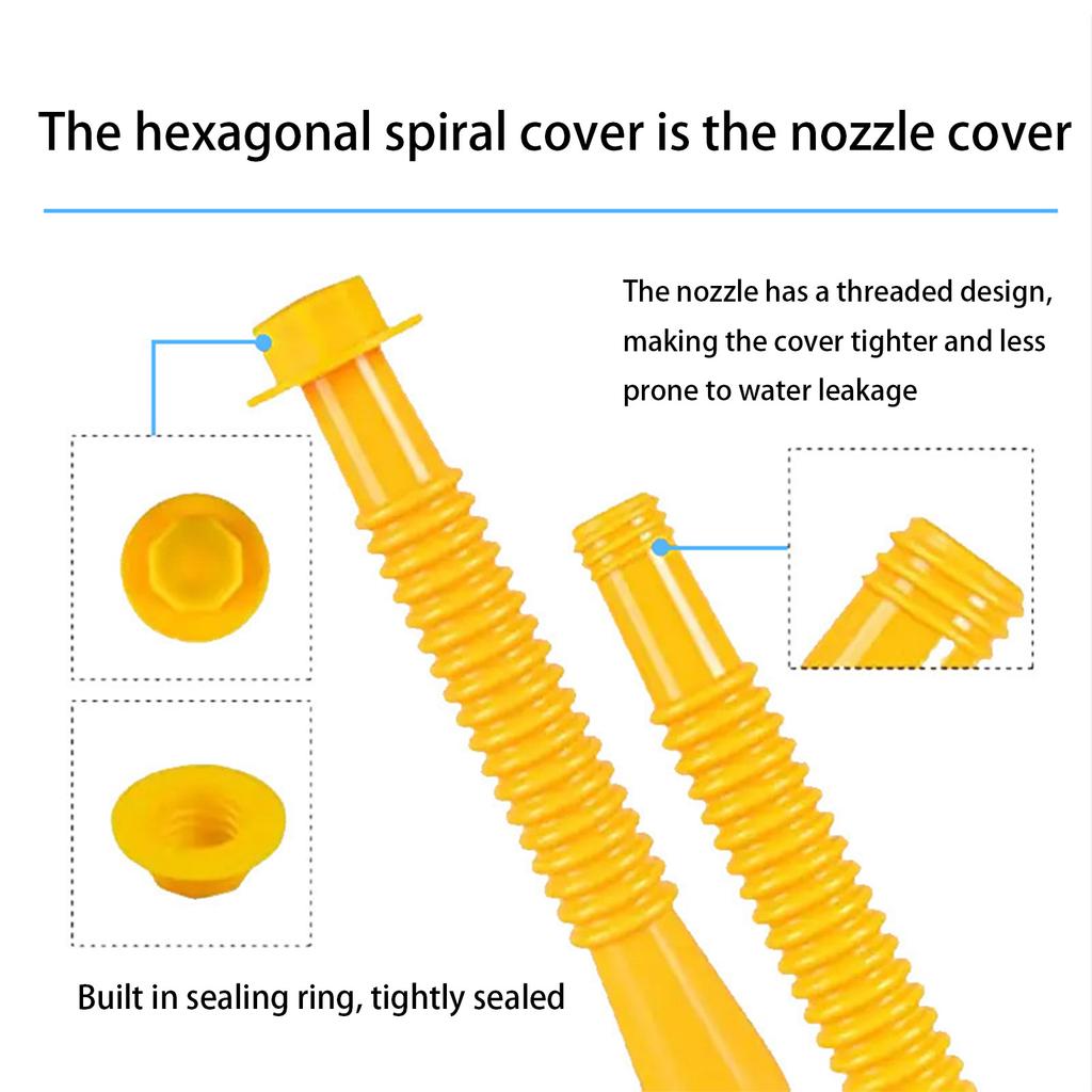 3-5pcs Hex Nut Plug Anti Slip Screw Cap Set For Oil Drum Urea Tank Threaded Pipe Protection Cover 20x39cm Plastic