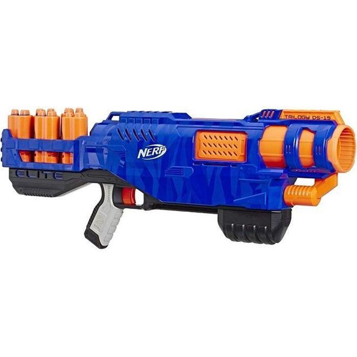 Pistolet à fléchettes NERF - Elite Trilogy DS-15 - 15 Flechettes NERF - Elite Officielles