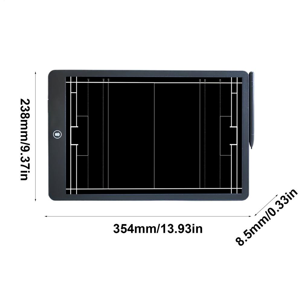 16-Inch LCD Writing Tablet for Handball Coaches - Reusable Tactics Board - Erasable Game Plan Drawing Pad for Sports Training