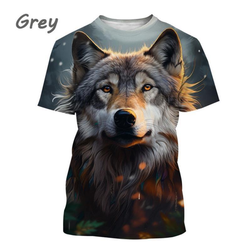 3d Printed Animal Wolf T Shirt Summer New Fashion Casual Street Cool T-shirt