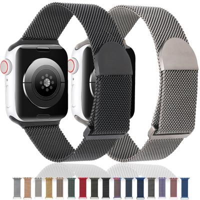 Milánský řemínek pro Apple Watch Band Ultra 8 7 6 SE 5 4 3 Kovové Correa 49 mm 45 44 42 mm Náramek z nerezové oceli IWatch 41 40 38 mm