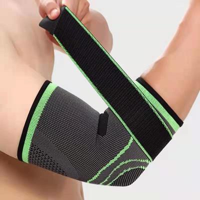 Durable And Safe 1Pcs Elbow Pads 3D Knit Compression Elbow Protection Sports Injuries Adjustable Elbow Support Tennis Basketball Unisex