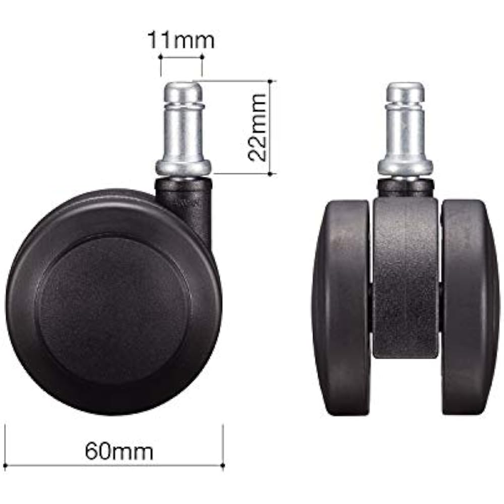 Kokuyo A-CS18UF6 Diameter 60 V (Polyurethane Wrapped) Caster Set of 5